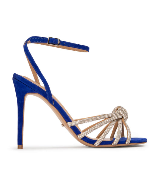 Azure Tony Bianco Kyla Azure Suede 11cm Strappy Heels | FPHHY90355