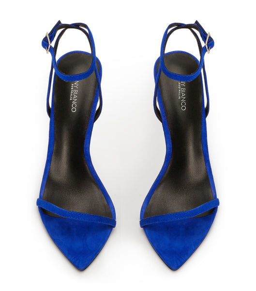 Azure Tony Bianco Myra Azure Suede 10.5cm Event Heels | BPHSD45704