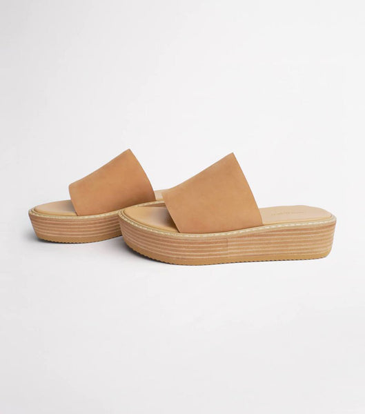 Beige Tony Bianco Elke Caramel 4.5cm Flat Sandals | TPHPQ66499