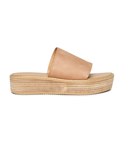 Beige Tony Bianco Elke Caramel 4.5cm Flat Sandals | TPHPQ66499