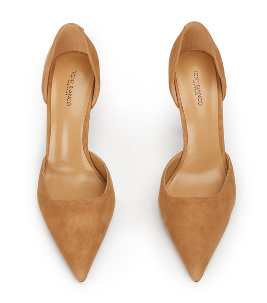 Beige Tony Bianco Gala Butterscotch Suede 10cm Event Heels | PHEAH43334