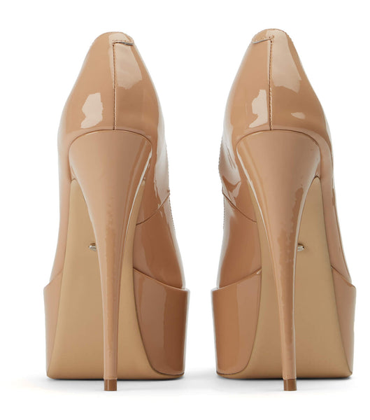 Beige Tony Bianco Jolee Nude Patent 15cm Stiletto Heels | PHEAH90631