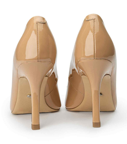 Beige Tony Bianco Kysaia Nude Patent 9.5cm Court Shoes | QPHUV12632