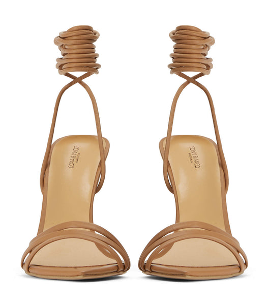 Beige Tony Bianco Mavis Caramel Venice 10.5cm Strappy Heels | PPHER21502