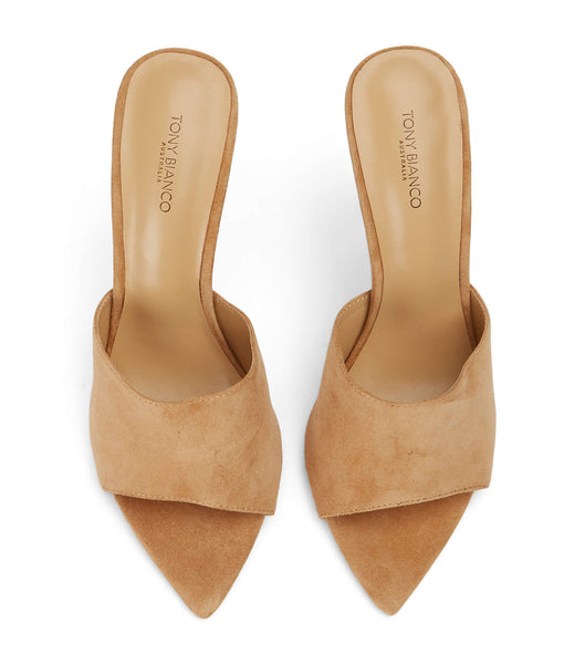 Beige Tony Bianco Maximus Butterscotch Suede 10.5cm Bridal Heels | FPHUI73329