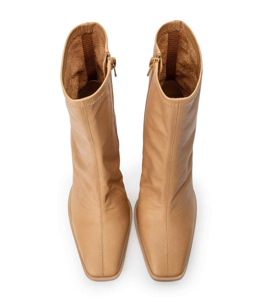 Beige Tony Bianco Rover Caramel Venice 8.5cm Heeled Boots | MPHFT52255