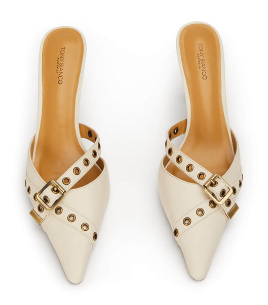 Beige Tony Bianco Savoir Bone Venice 8cm Low Heels | DPHKV13899