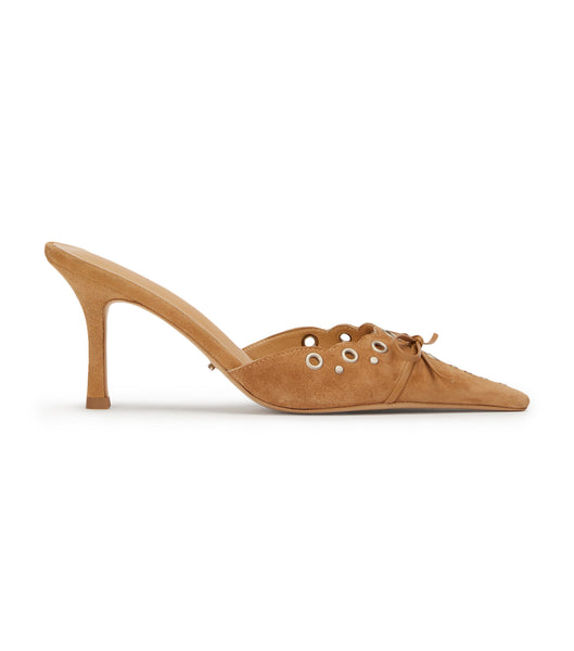 Beige Tony Bianco Shae Butterscotch Suede 8cm Event Heels | EPHVG46381