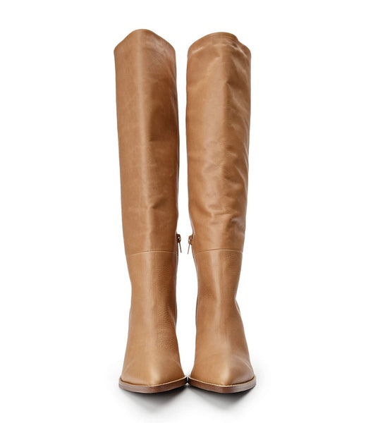 Beige Tony Bianco Skyla Caramel Venice 9cm Mid Calf Boots | EPHHC26740