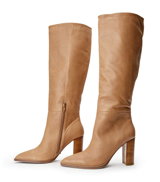 Beige Tony Bianco Skyla Caramel Venice 9cm Mid Calf Boots | EPHHC26740