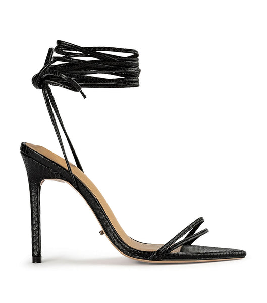 Black / Snake Tony Bianco Millie Black Snake 10.5cm Stiletto Heels | PHXMI26577