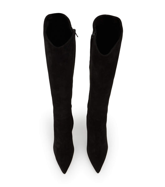 Black Tony Bianco Apollo Black Suede 10.5cm Mid Calf Boots | GPHUC93844