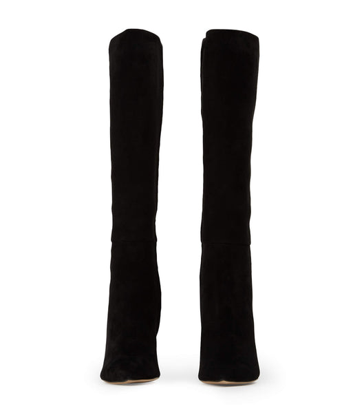 Black Tony Bianco Apollo Black Suede 10.5cm Mid Calf Boots | GPHUC93844