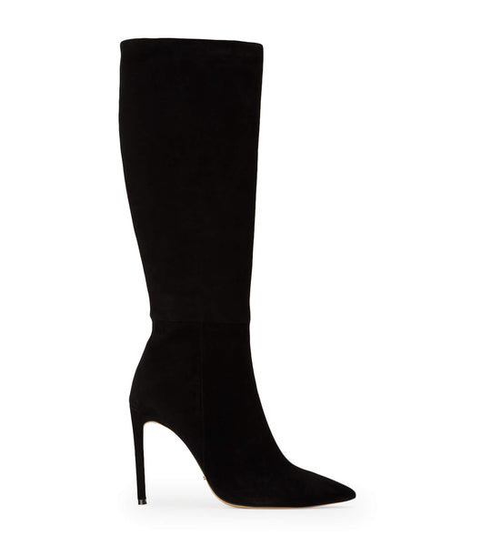 Black Tony Bianco Apollo Black Suede 10.5cm Mid Calf Boots | GPHUC93844