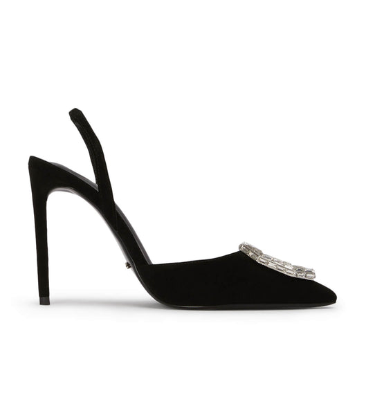 Black Tony Bianco Arma Black Suede 10.5cm Bling Heels | BPHSO44978