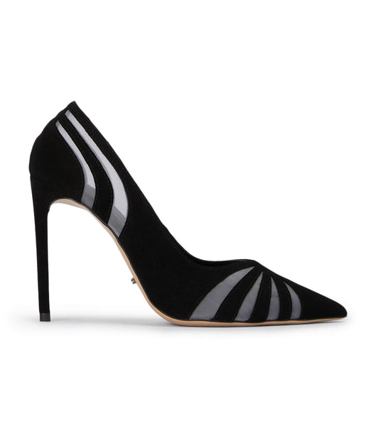 Black Tony Bianco Arrow Black Suede 10.5cm Event Heels | PHNZX37327