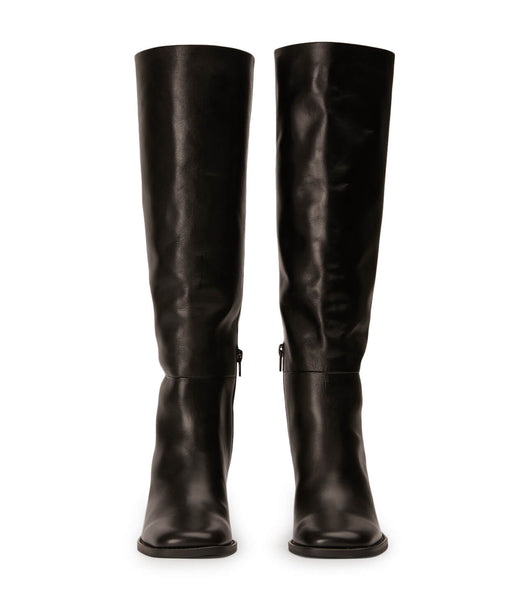 Black Tony Bianco Asher Black Como 8.5cm Mid Calf Boots | PHJVR85651