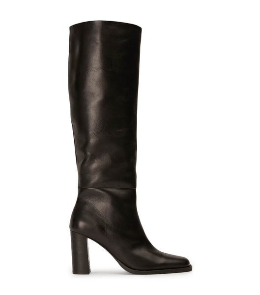 Black Tony Bianco Asher Black Como 8.5cm Mid Calf Boots | PHJVR85651