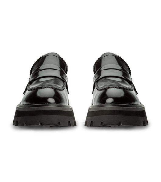 Black Tony Bianco Axell Black Hi Shine 4.5cm Loafers | TPHPQ13972