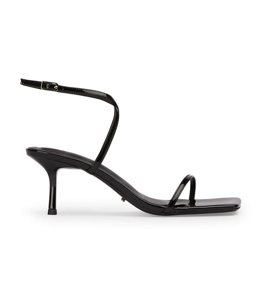 Black Tony Bianco Axent Black Patent 6.5cm Strappy Heels | MPHHR85818