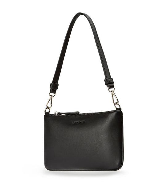 Black Tony Bianco Banjo Black Leather Shoulder Bag Accessories | PHDYB23428