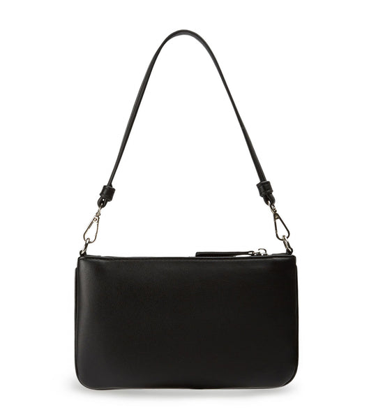 Black Tony Bianco Banjo Black Leather Shoulder Bag Accessories | PHDYB23428