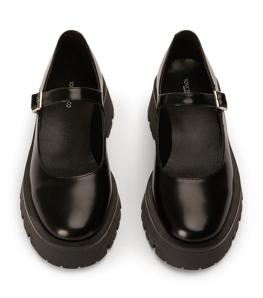 Black Tony Bianco Betsy Black Hi Shine 4.5cm Loafers | TPHPQ59104