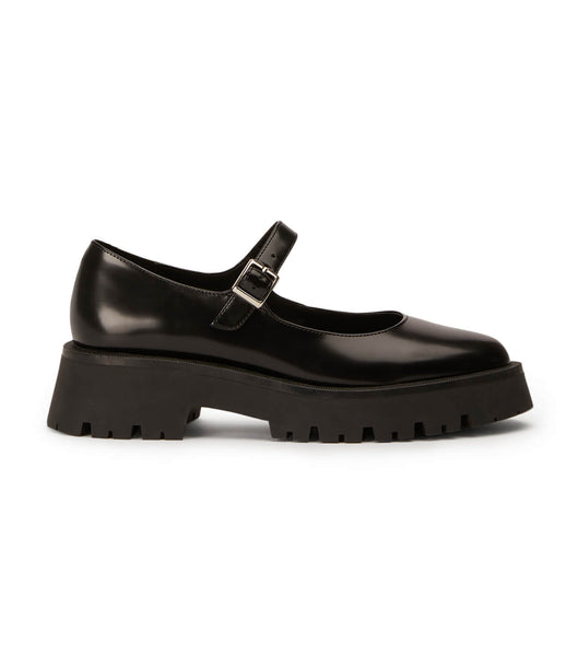 Black Tony Bianco Betsy Black Hi Shine 4.5cm Loafers | TPHPQ59104