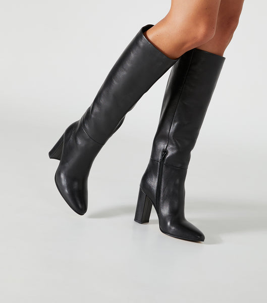 Black Tony Bianco Boss Black Como 9.5cm Knee High Boots | PHEGJ33778