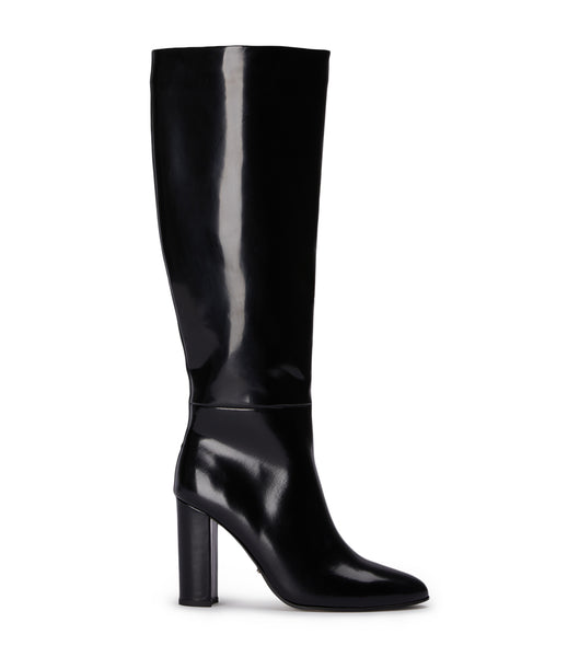 Black Tony Bianco Boss Black Hi Shine 9.5cm Mid Calf Boots | DPHVO95543