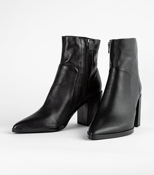 Black Tony Bianco Brazen Black Luxe 8.5cm Heeled Boots | DPHVO55147