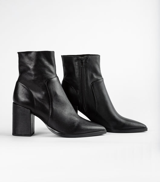 Black Tony Bianco Brazen Black Luxe 8.5cm Ankle Boots | PHNEJ46891