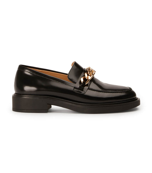 Black Tony Bianco Candice Black Hi Shine 4.5cm Loafers | ZPHMJ73196