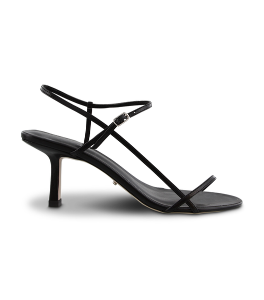 Black Tony Bianco Caprice Black Kid 7cm Strappy Heels | APHWC45876