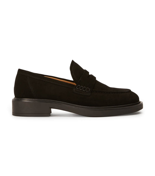 Black Tony Bianco Cherish Black Suede 4.5cm Loafers | BPHSD98522