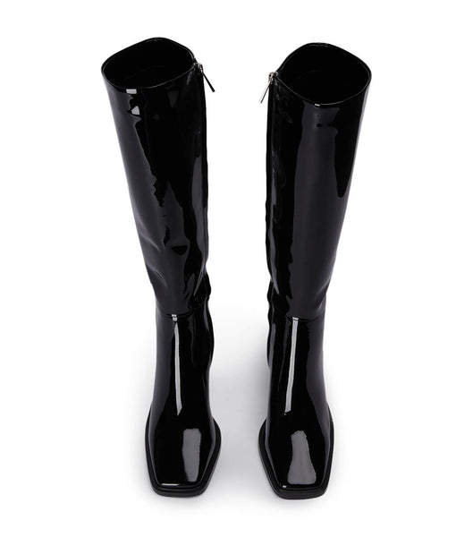 Black Tony Bianco Darby Black Patent 7.5cm Mid Calf Boots | DPHVO49132