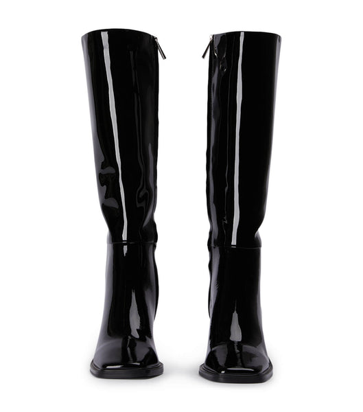 Black Tony Bianco Darby Black Patent 7.5cm Mid Calf Boots | DPHVO49132