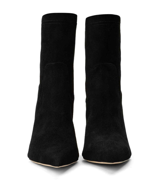 Black Tony Bianco Ellie Black Suede 8.5cm Heeled Boots | UPHND29888