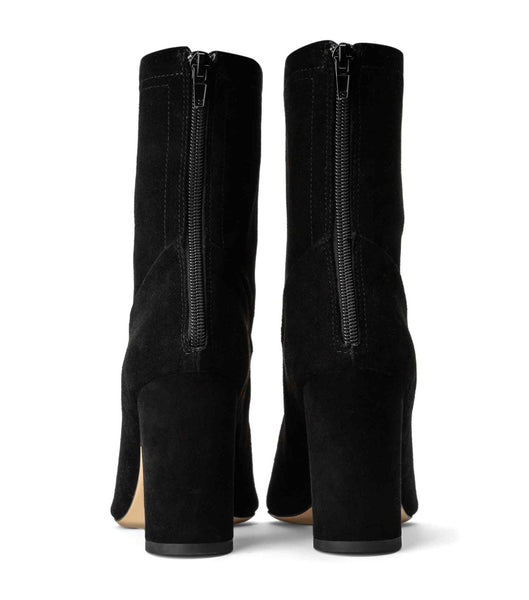 Black Tony Bianco Ellie Black Suede 8.5cm Heeled Boots | UPHND29888