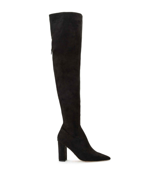 Black Tony Bianco Estella Black Stretch Suede 8.5cm Stretch Boots | PHJKU12879