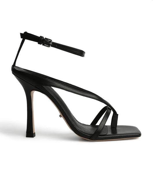 Black Tony Bianco Faythe Black Kid 10.5cm Strappy Heels | SPHNY75562