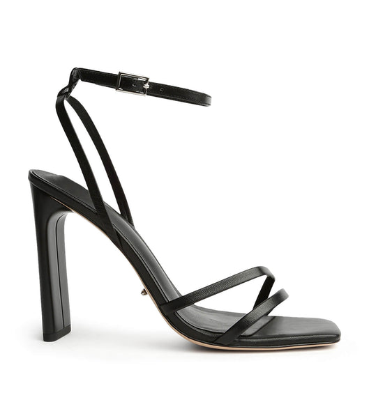 Black Tony Bianco Fiance Black Kid 11cm Strappy Heels | PHEAH15525