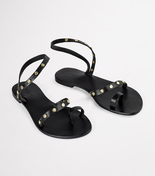 Black Tony Bianco Finola Black 1cm Sandals | FPHHY67731