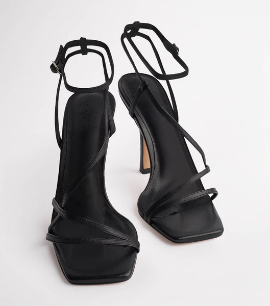 Black Tony Bianco Franci Black Kid 10.5cm Bridal Heels | PHEAH44756