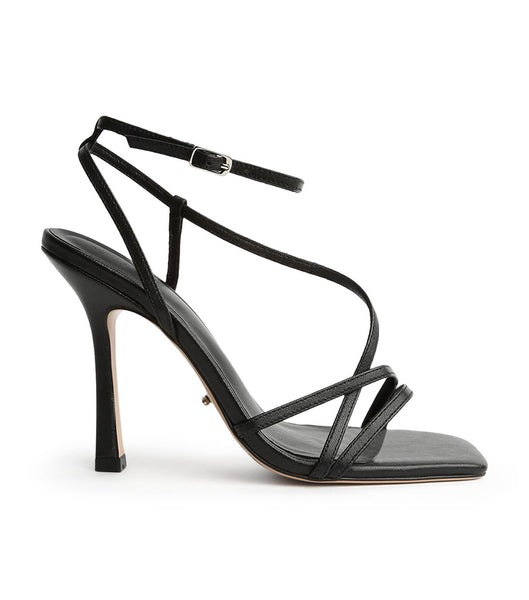 Black Tony Bianco Franci Black Kid 10.5cm Strappy Heels | XPHBH22687