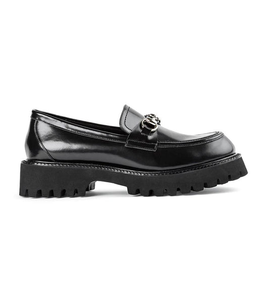 Black Tony Bianco Greer Black Hi Shine 4cm Loafers | GPHEC31806