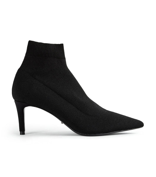 Black Tony Bianco Gwen Black Sock Knit 6.5cm Heeled Boots | QPHWA25641