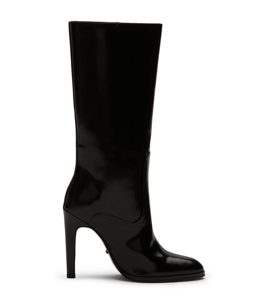 Black Tony Bianco Hadley Black Hi Shine 10.5cm Knee High Boots | APHDF13261