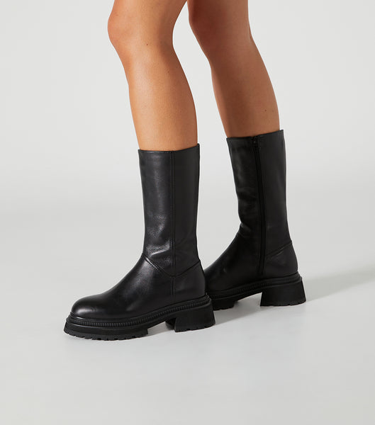 Black Tony Bianco Hahn Black Como 5.5cm Knee High Boots | PHCIF59864