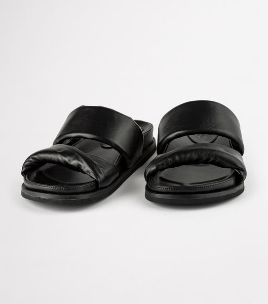 Black Tony Bianco Henry Black Nappa 3.5cm Sandals | PHEAH54616